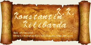 Konstantin Kilibarda vizit kartica